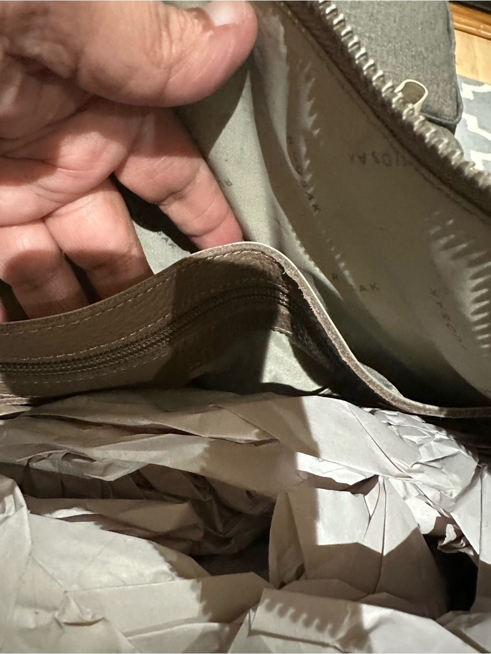Rudsak Taupe Pebbled Leather Hobo Shoulder Bag - Picture 7 of 10